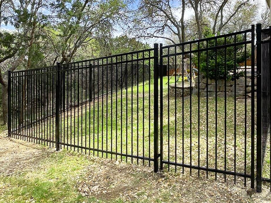Aluminum fence installed by G's Fence Company