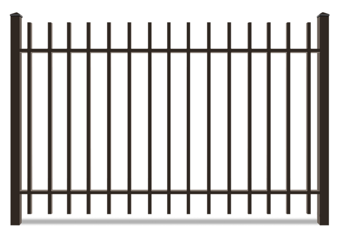 2-rail picket top aluminum fence