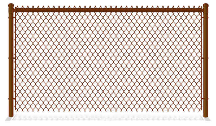 Brown PVC-Coated Chain Link Fence