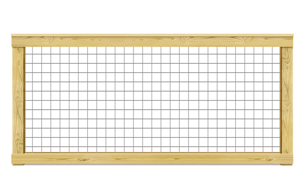 Kentucky Board Fence - Hog Wire Mesh With a Wood Frame