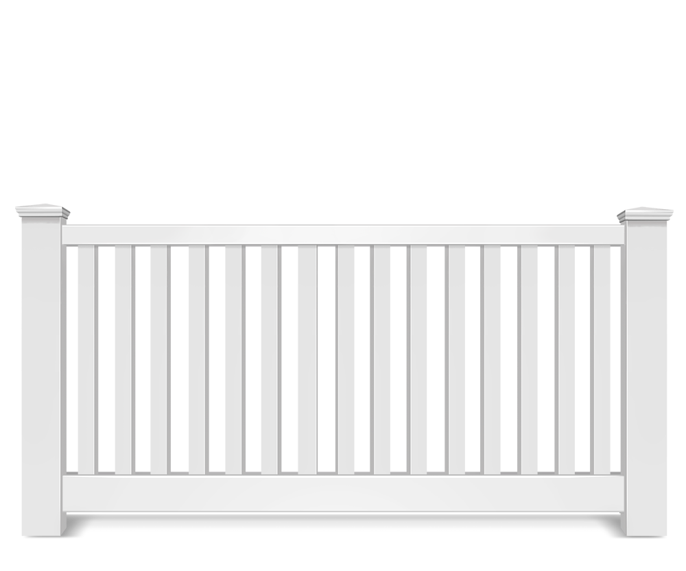 Vinyl picket fence