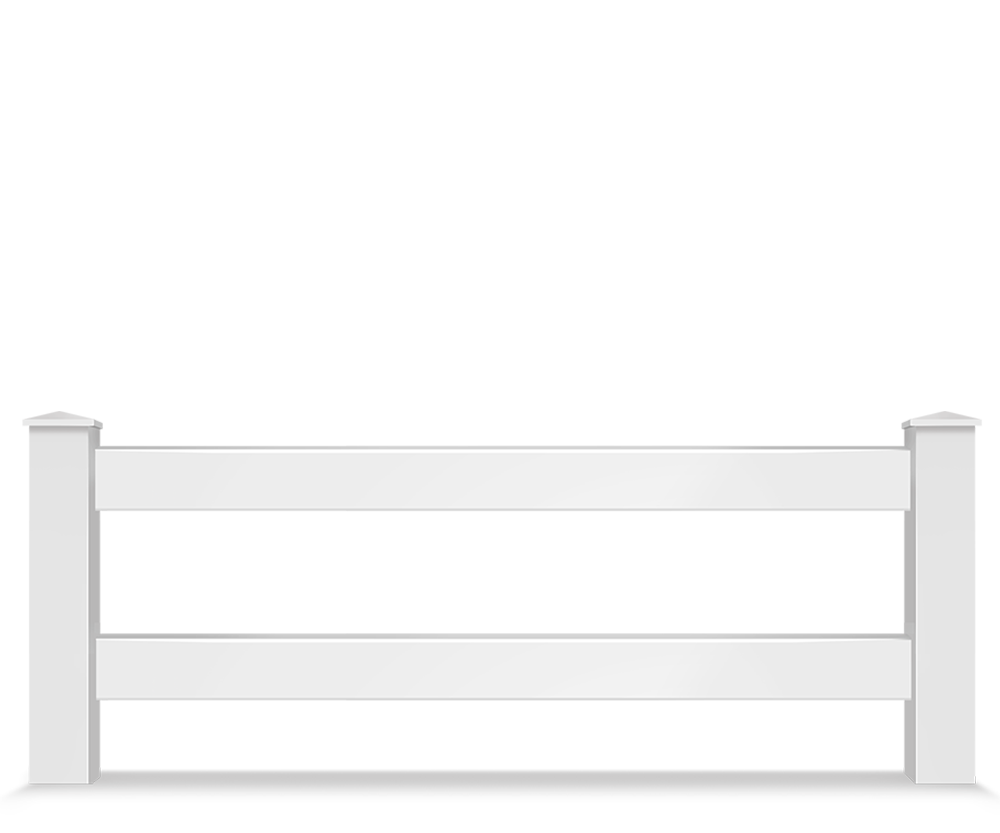 Vinyl split rail farm fence