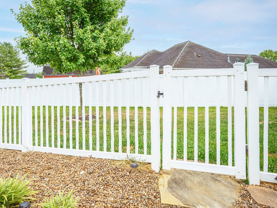 Vinyl fence installed by G's Fence Company