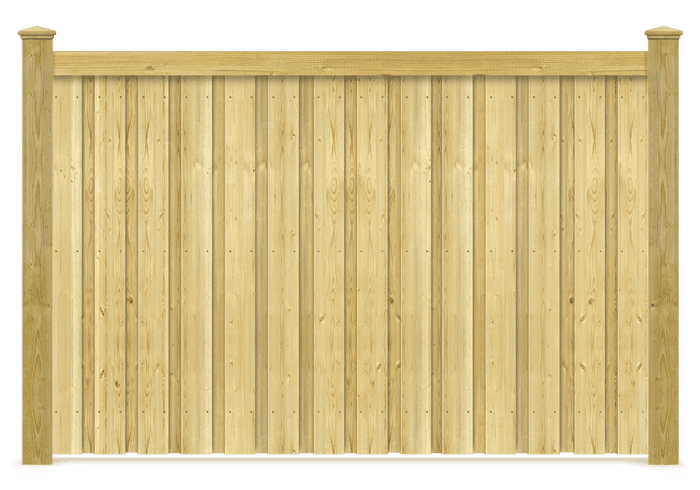 Board on Board With Cap & Trim  wood fence