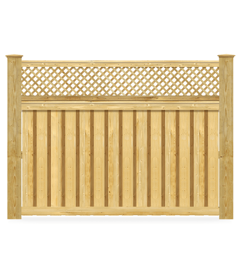 Board on board horizontal wood fence