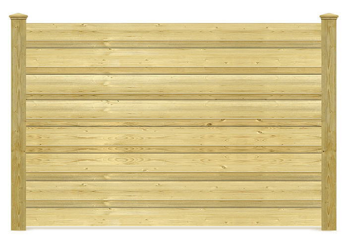 Board on board horizontal wood fence