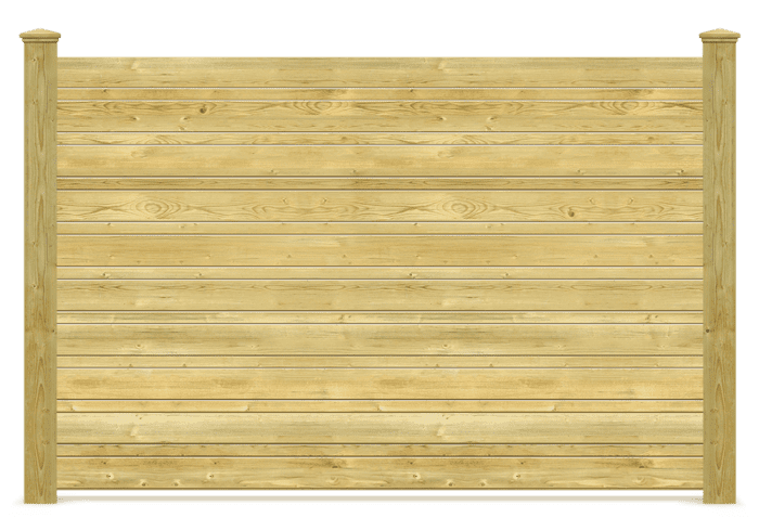 Horizontal wood fence