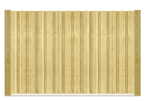 Board on Board wood fence