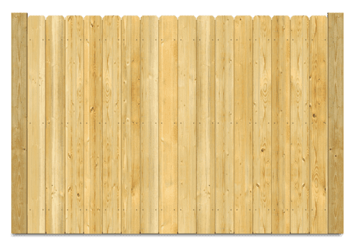 Stockade wood fence