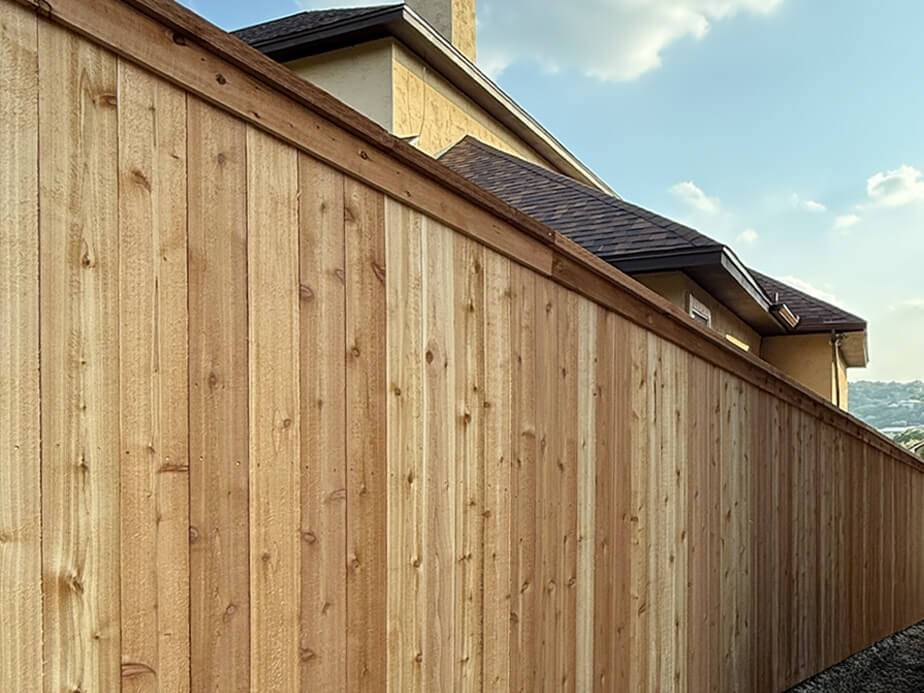 Wood fence installed by G's Fence Company