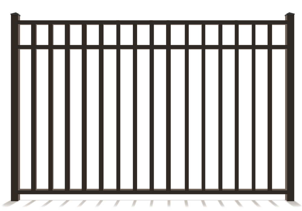 3-rail wrought iron fence