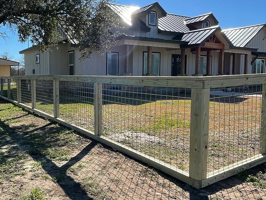 Farm fence in Bulverde Texas