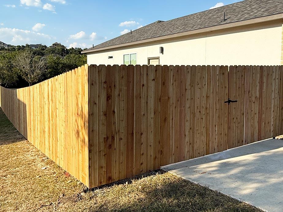 Wood fence in Bulverde Texas