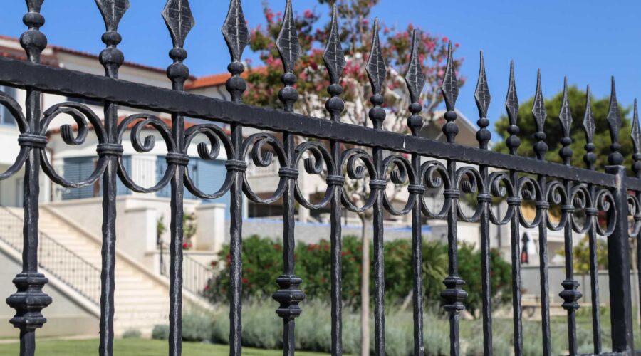 black iron fence design